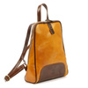 Florence Miejski Damski plecak skóra naturalna z kieszeniami na suwak