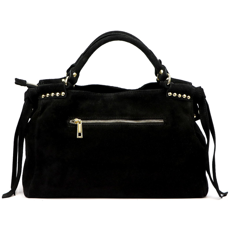 Vera Pelle skórzana zamsz damska listonoszka na ramię kuferek z organizerem