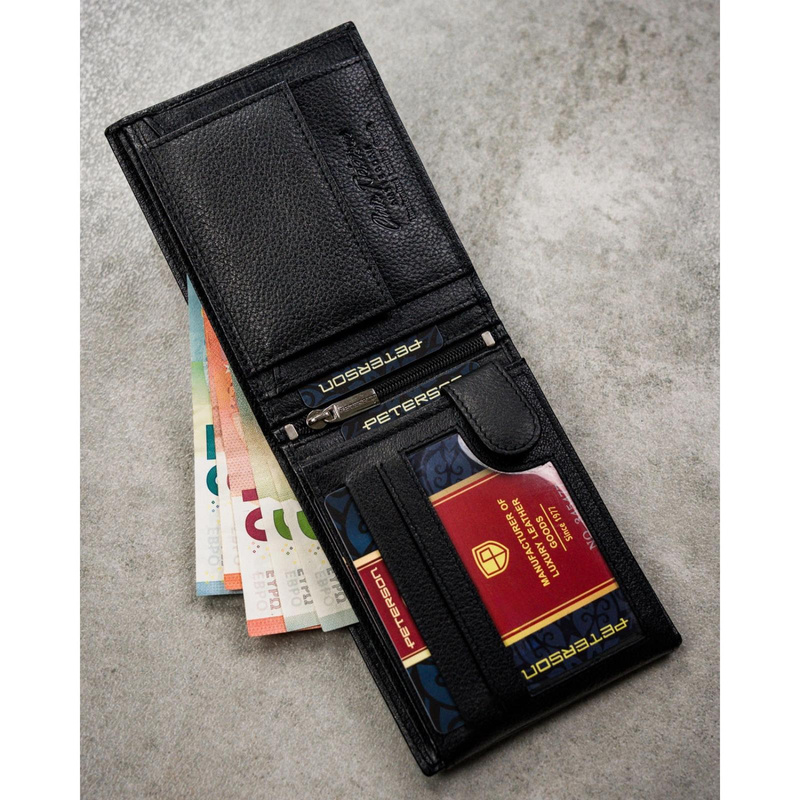 Skórzany męski portfel Peterson PTN N992-SPDM