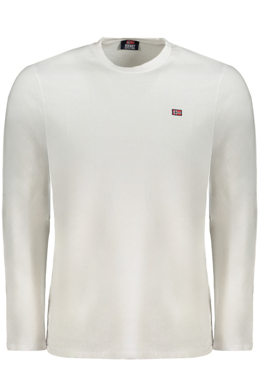 BIAŁY T-SHIRT MĘSKI Z DŁUGIM RĘKAWEM NORWEGIA 1963