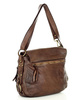 MARCO MAZZINI Skórzana torebka listonoszka z kieszeniami safari handmade bag brąz