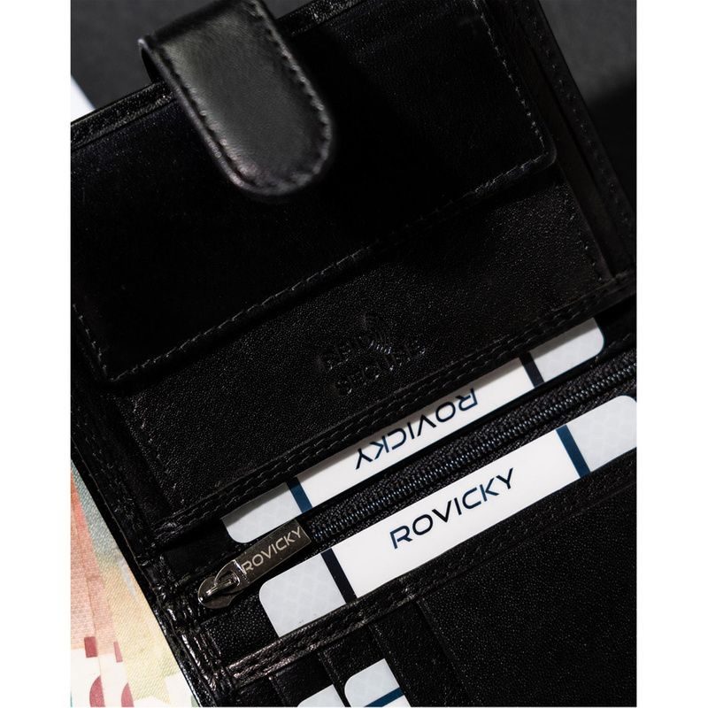 Elegancki portfel męski z ochroną RFID od Rovicky