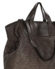 Torba damska pleciona shopper & shoulder leather bag - MARCO MAZZINI brąz caffe
