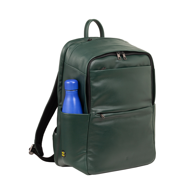 Skórzany duży plecak z miejscem na laptopa DUDU