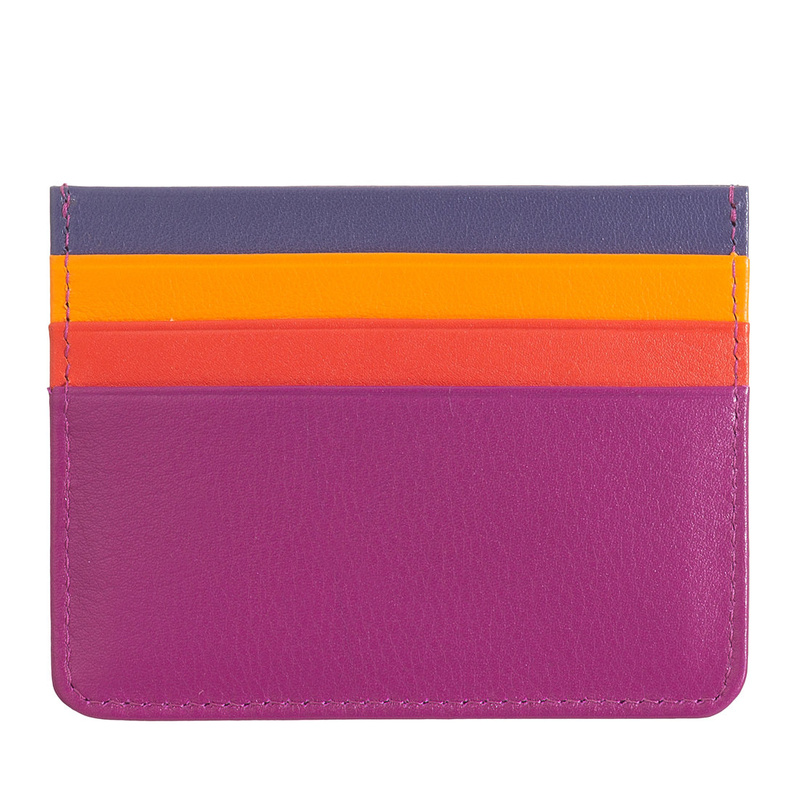 DUDU Etui na karty dokumenty skóra naturalna małe kontrastujące kolory