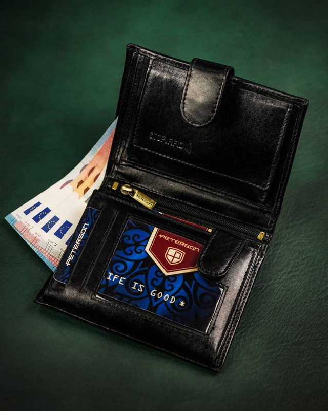 Skórzany męski portfel Peterson PTN N62L-VT