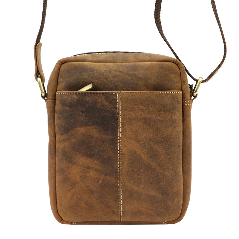 Pojemna Saszetka męska skórzana przez ramię Nordee