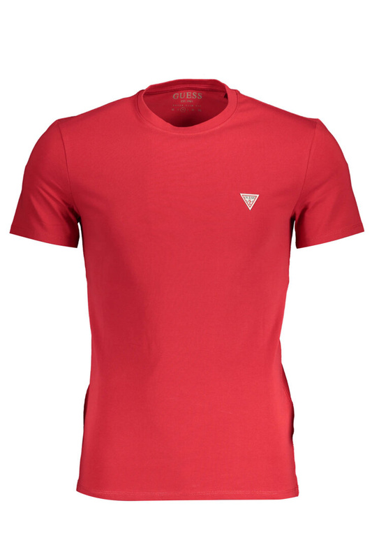 GUESS JEANS MĘSKI T-SHIRT Z KRÓTKIM RĘKAWEM CZERWONY