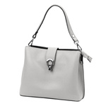 Zgrabna Damska skórzana listonoszka torebka na ramię z organizerem Luka