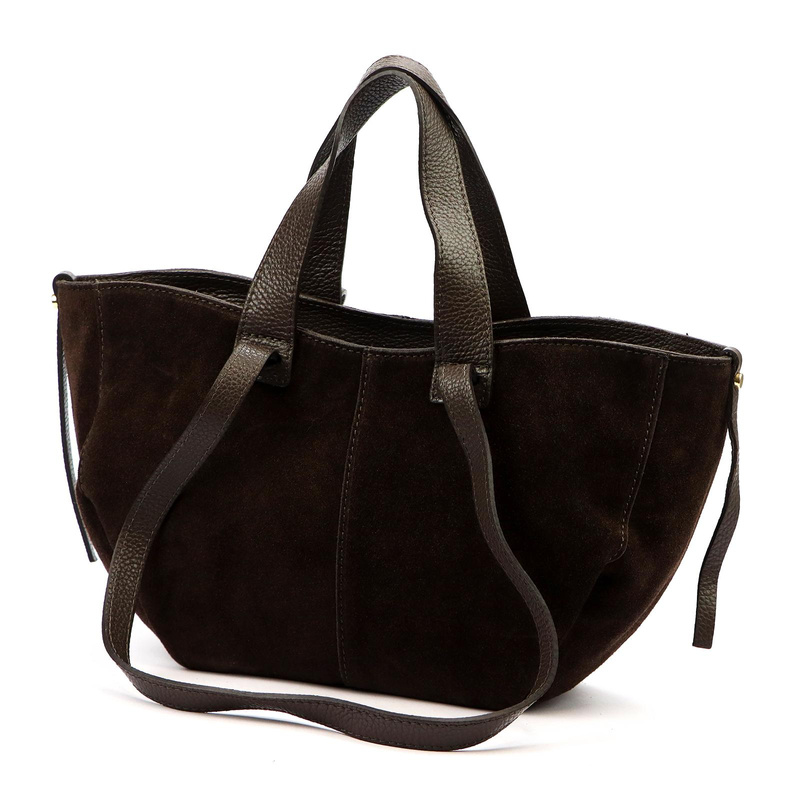 Vera Pelle damska shopperbag skórzana zamszowa torebka na ramię pojemna