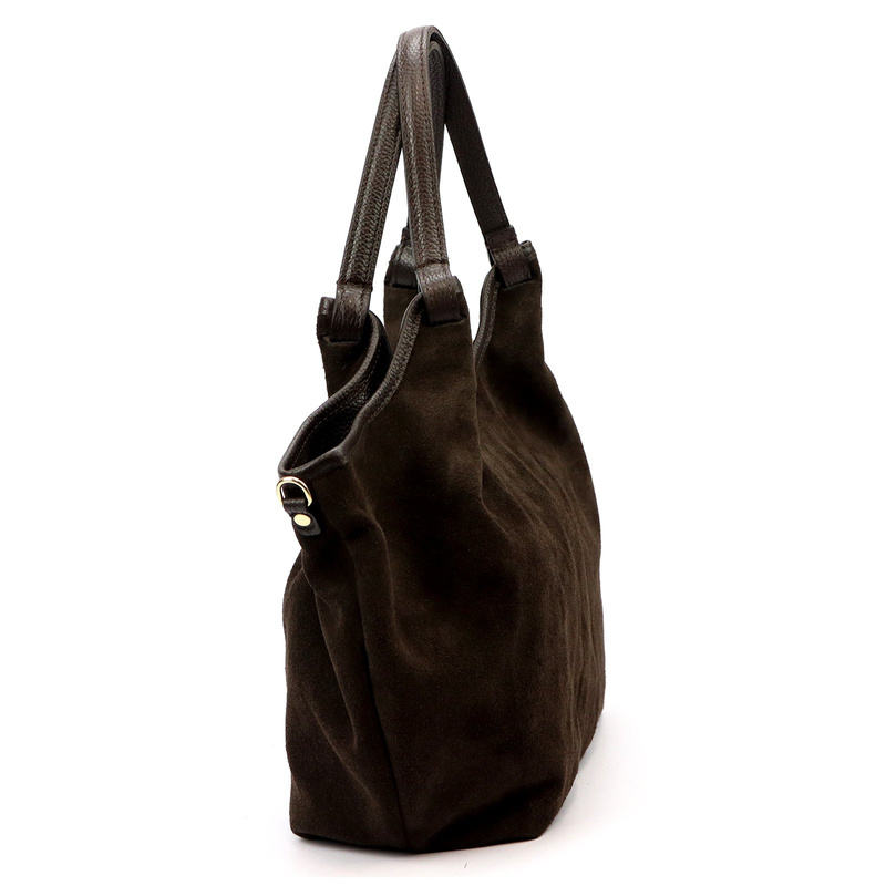 Luka damska shopperbag skóra naturalna zamszowa torebka na ramię organizer