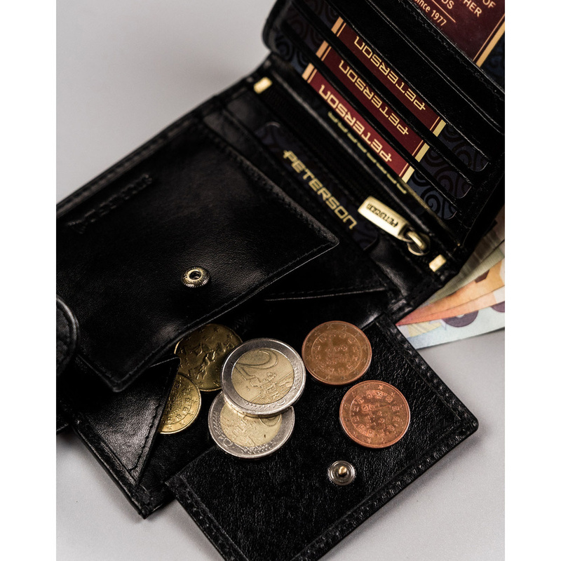 Skórzany męski portfel Peterson PTN N01L-VT