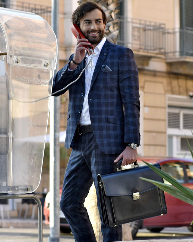 Teczka męska czarna LORENZ