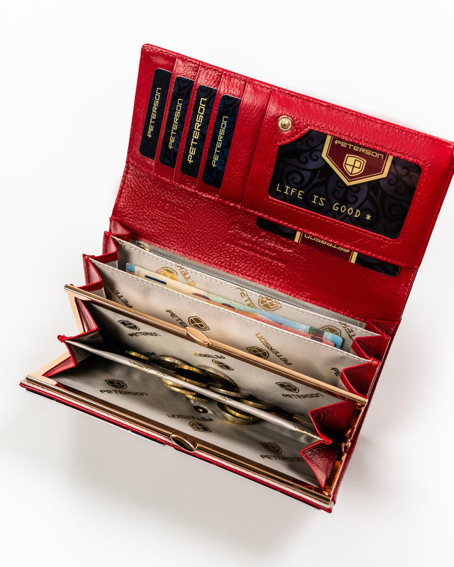 Damski Portfel BADURA B-72401P-SH skóra naturalna