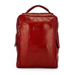 Duży Miejski pojemny plecak z prawdziwej skóry z kieszeniami Florence