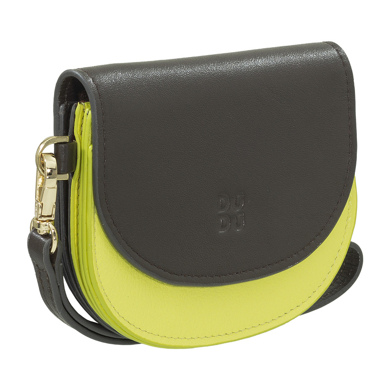 DUDU Damska portmonetka skóra naturalna mały portfel kompaktowy