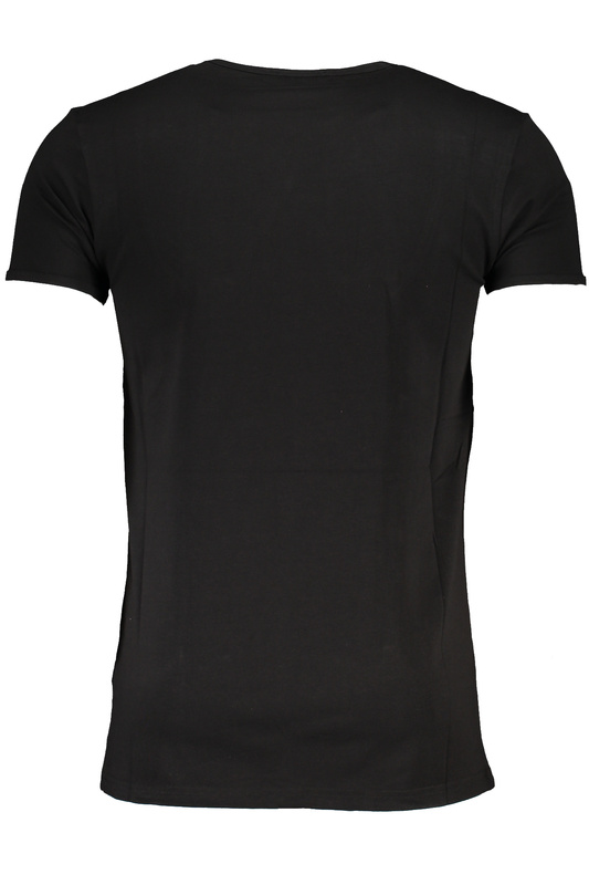 NIEBIESKI T-SHIRT MĘSKI Z KRÓTKIM RĘKAWEM KLASY CAVALLI