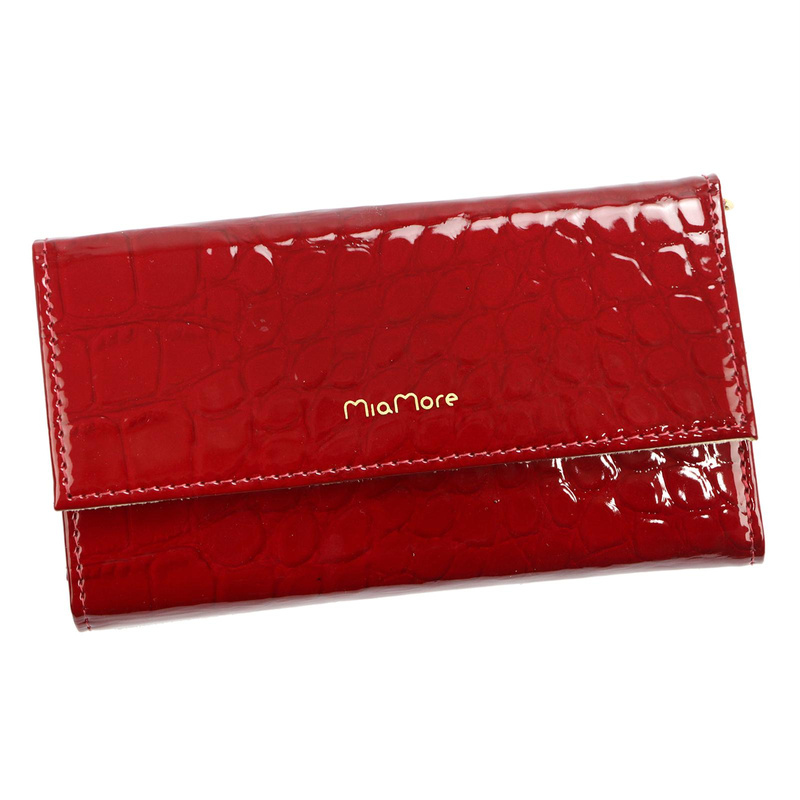 MiaMore etui na telefon Iphone 12 case z klapą skóra krokodyla lakierowana