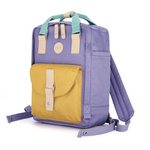 Wodoodporny plecak miejski w fioletowo-żółtym kolorze z miejscem na laptopa - Himawari