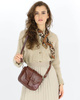 Torebka skórzana crossbody bag MAZZINI VERONA - brąz