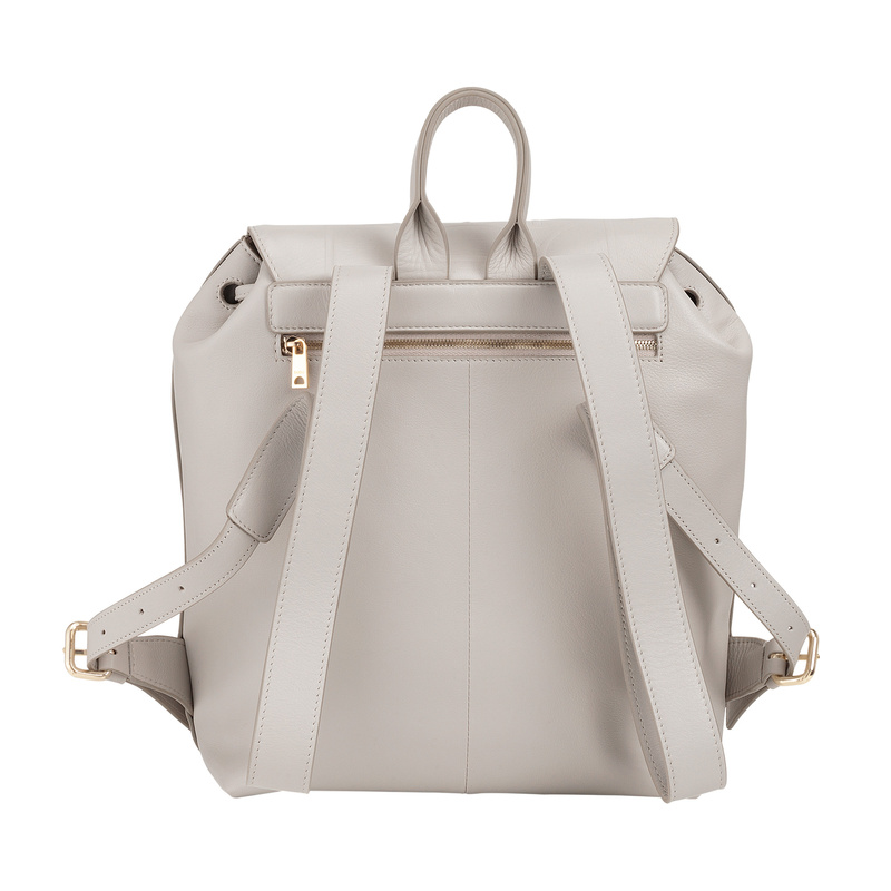 DUDU Duży Damski plecak skóra naturalna miejski z kieszeniami na magnes