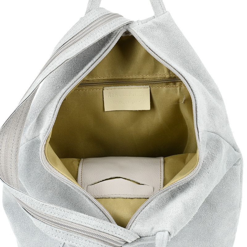 Siwy Vera Pelle włoski Plecak Skórzany damski mały T53