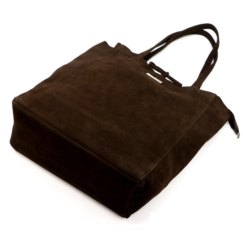 MiaMore Skórzana damska shopperbag duża torabka na ramię z kieszenią