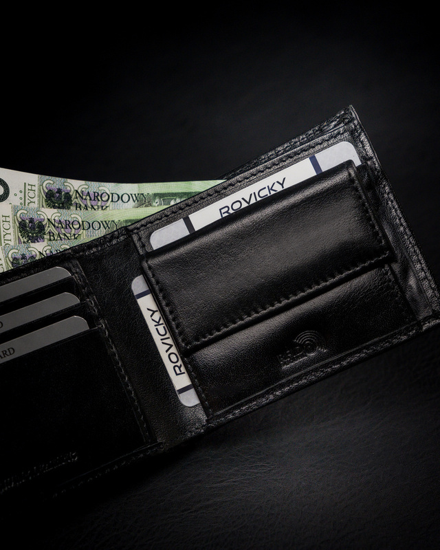 Stylowy Skórzany męski portfel z etui od Rovicky