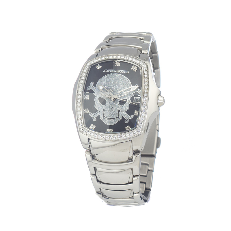Zegarek CHRONOTECH CT7896LS-102M. Kwarcowy, Kolor czarny. Unisex.