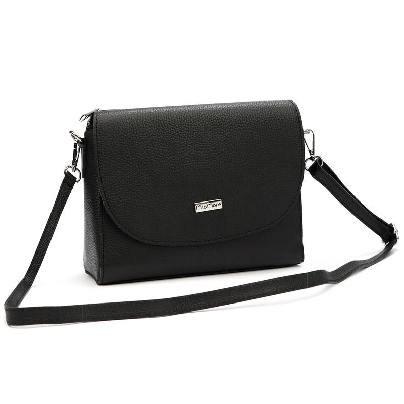 MiaMore skórzana damska listonoszka torebka przez ramię dwukomorowa stylowa