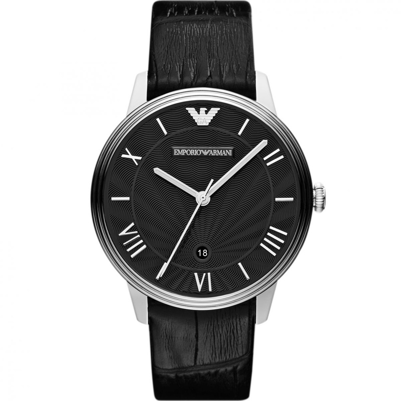 Zegarek ARMANI AR1611. Kwarcowy, Kolor czarny. Mężczyzna.