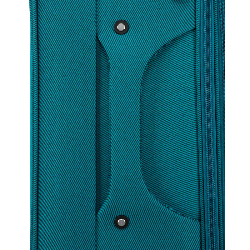 Duża walizka z praktycznej tkaniny poliestrowej w turkusowo-różowym - Peterson