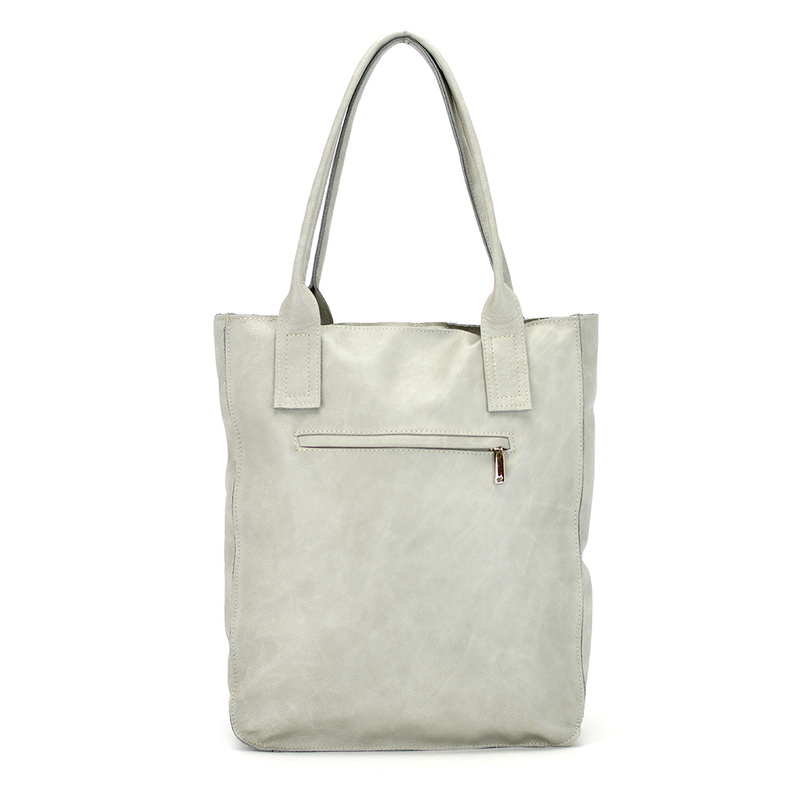 Angelo Torebka na ramię Duża damska shopperbag z kieszeniami skórzana