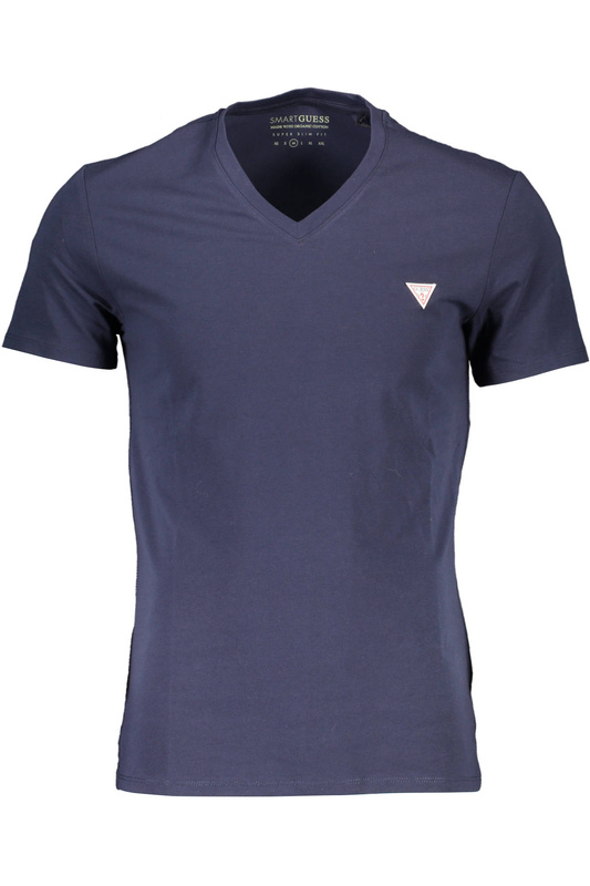 T-SHIRT MĘSKI Z KRÓTKIM RĘKAWEM GUESS JEANS NIEBIESKI