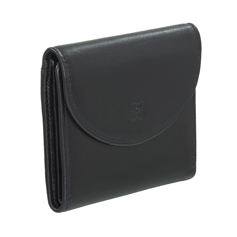 DUDU portfel damski skóra naturalna zgrabna portmonetka na zatrzask
