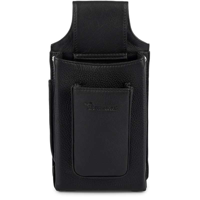 Skórzana kabura kelnerska saszetka na pasek etui dla kelnera czarna Beltimore U11