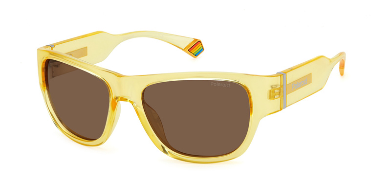Okulary POLAROID PLD6197S40G. Okulary przeciwsłoneczne, Kolor żółty. Unisex.