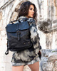 MARCO MAZZINI Miejski plecak skórzany w stylu old look handmade leather czarny