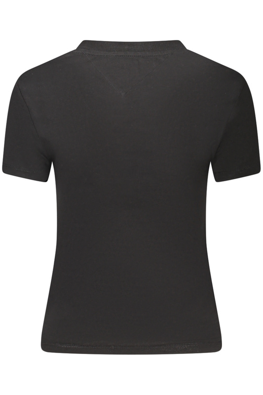 TOMMY HILFIGER DAMSKI T-SHIRT Z KRÓTKIM RĘKAWEM W KOLORZE CZARNYM