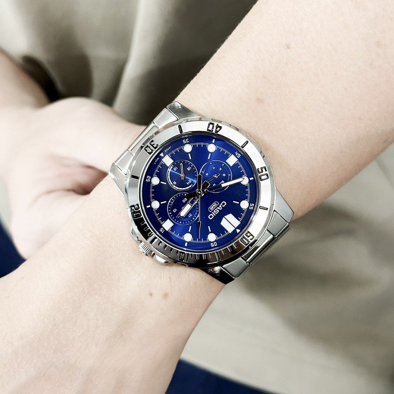 ZEGAREK MĘSKI CASIO MTP-VD300D-2E (zd268b) + BOX