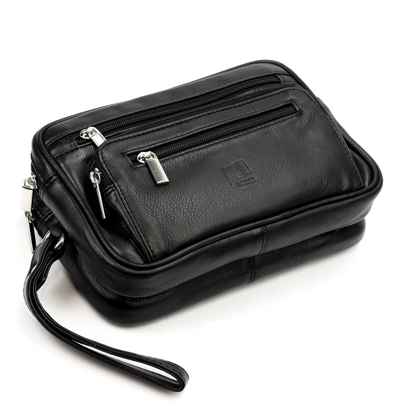 Nordee męska saszetka skóra naturalna torba do ręki z kieszeniami