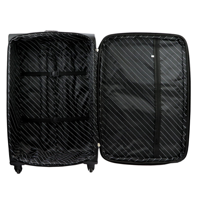 EASY TRIP zestaw podróżnych trzech walizek na kółkach materiałowe