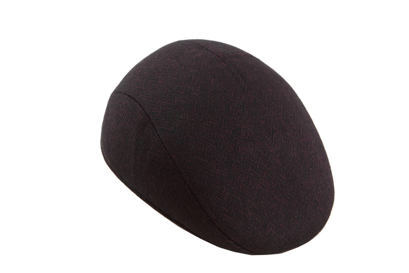 Dodatek LANCASTER CAL004-3. Beret, Kolor czarny fioletowy. Mężczyzna.