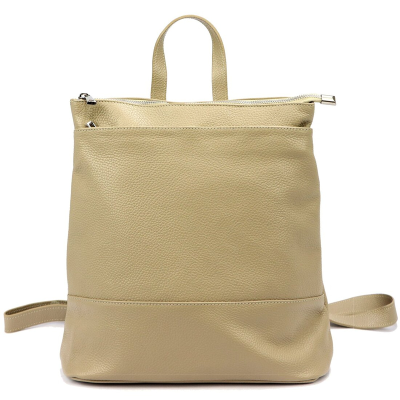 Luka Skórzany damski miejski plecak na ramię z kieszeniami pojemny