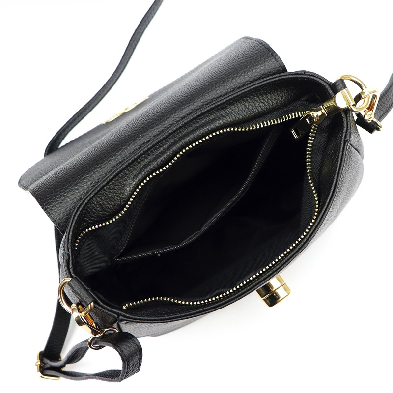 Vera Pelle damska listonoszka skóra naturalna torebka przez ramię z klapą