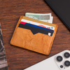 Etui na dokumenty karty wizytówki skórzane slim portfel kamelowe Beltimore E49