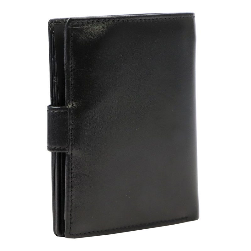 EL FORREST męski portfel pionowy rozbudowany skórzany na zatrzask RFID