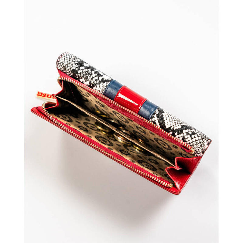 Skórzany damski portfel Peterson PTN ST-415 SNAKE