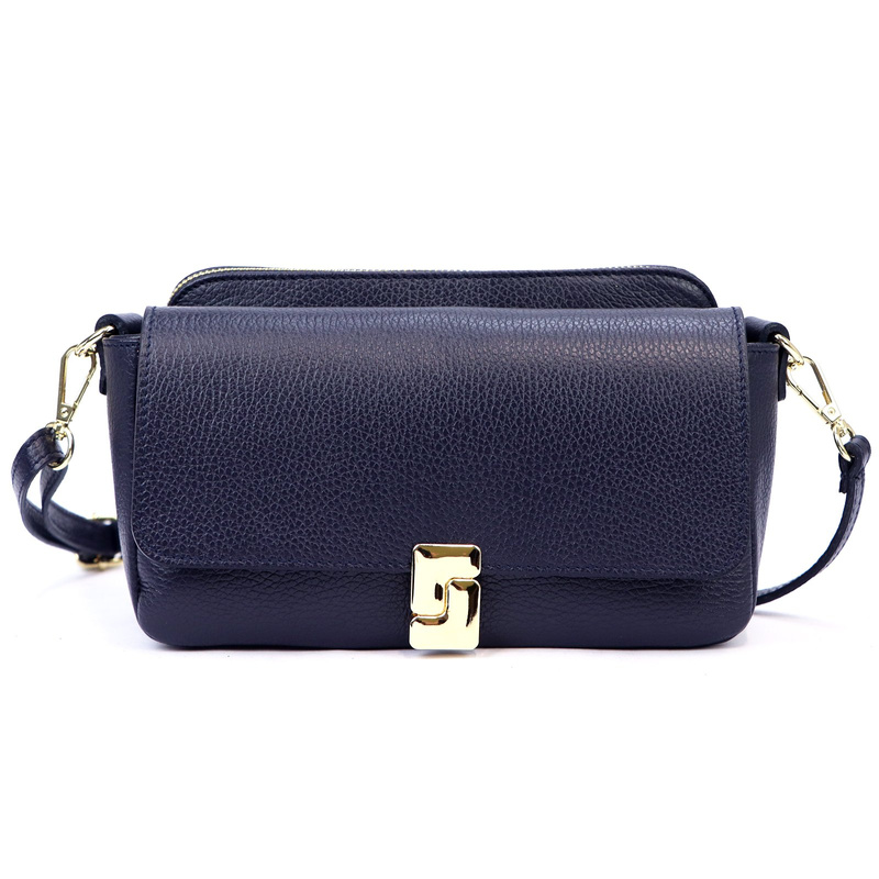 Luka torebka Skórzana elegancka damska listonoszka przez ramię kieszenie