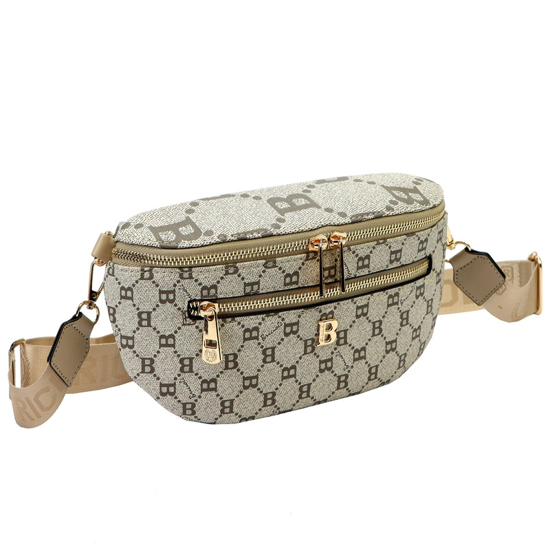 BRICIOLE damska nerka biodrowa skóra eko miejska saszetka z kieszeniami